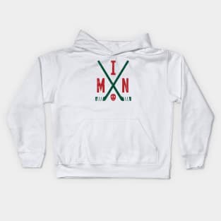 MIN Retro Sticks - White Kids Hoodie